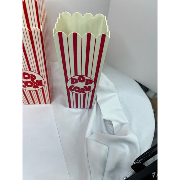 Vintage Dayton Hudson 6 Piece Popcorn Party Set Box Plastic Buckets Cups 1989 - Picture 5 of 9